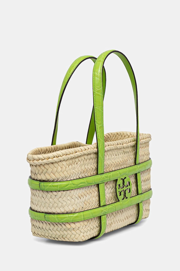 Tory Burch geantă de rafie Ella 169396.300 bej AW25
