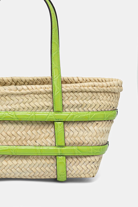 Accesorii Tory Burch geantă de rafie Ella 169396.300 bej