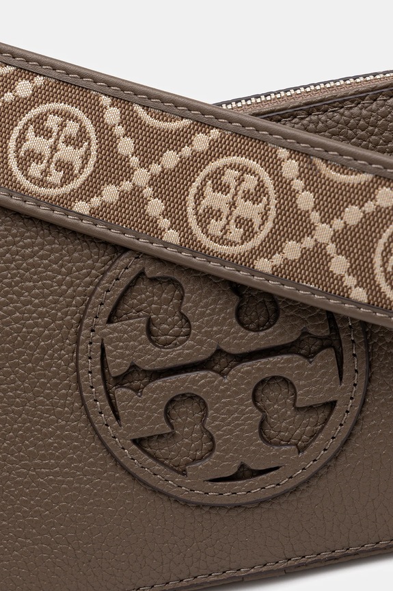 Δερμάτινη τσάντα Tory Burch Miller καφέ 171955.250