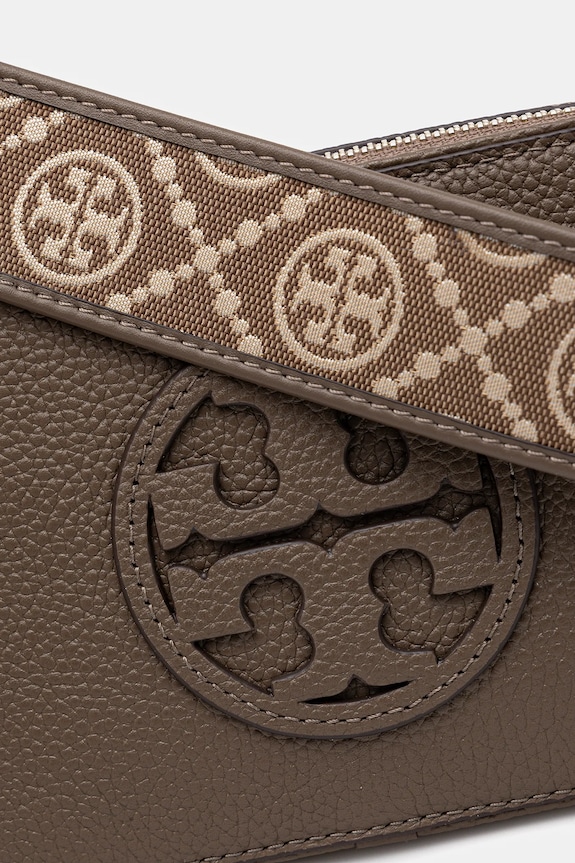 Δερμάτινη τσάντα Tory Burch Miller καφέ 171955.250