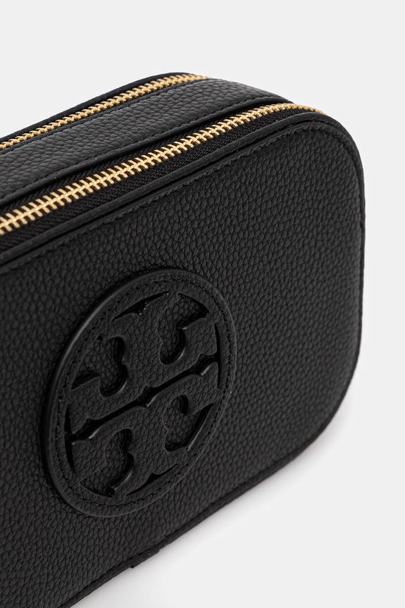 Δερμάτινη τσάντα Tory Burch Miller Miller μαύρο 171956.001