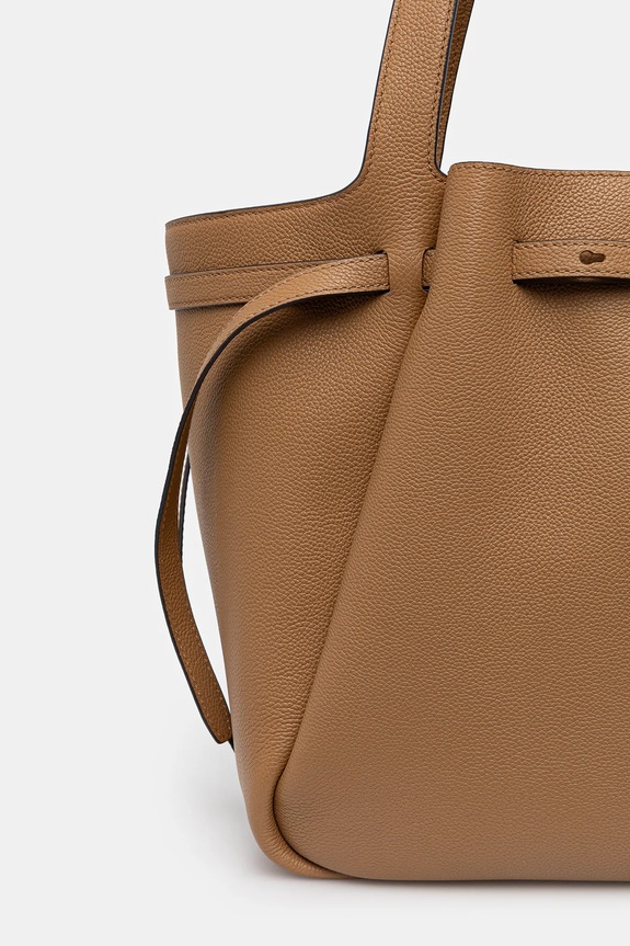Doplnky Kožená kabelka Tory Burch Romy Tote 163388.227 béžová