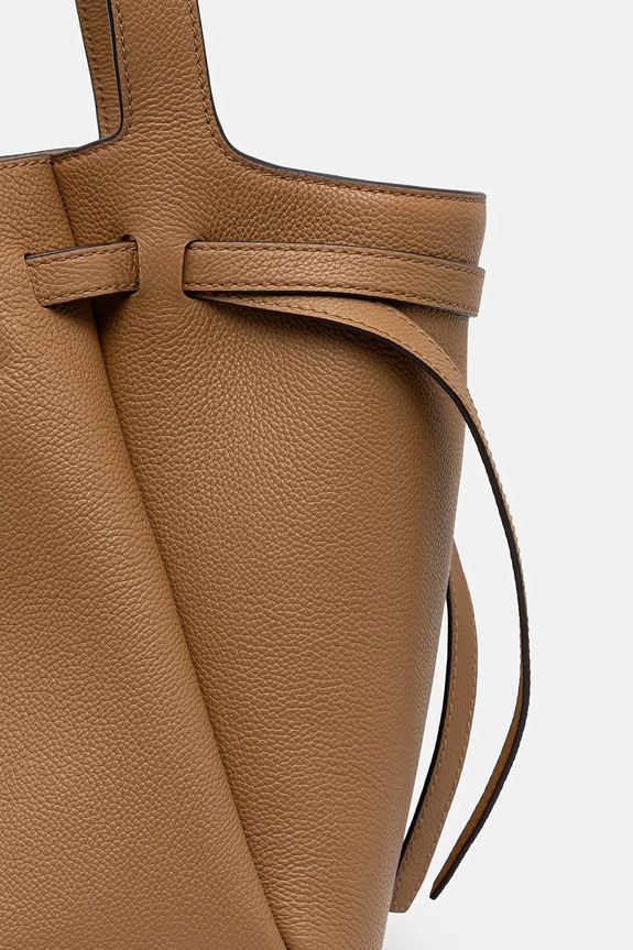 Kožená kabelka Tory Burch Romy Tote béžová 163388.227
