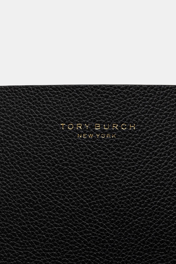 Tory Burch poșetă de piele Perry 169476.001 negru AW25