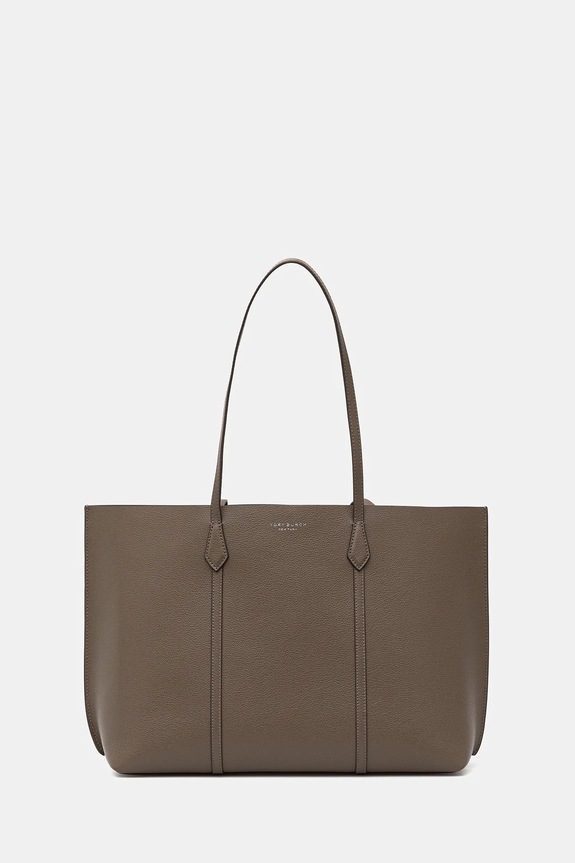 Tory Burch poșetă de piele Perry uni bej 169476.250