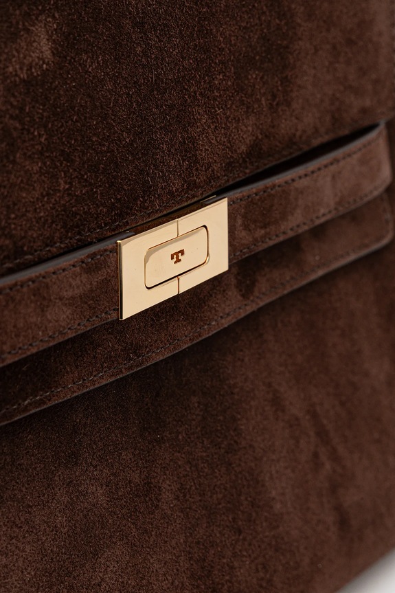 Tory Burch geantă de mână din piele întoarsă Lee Radziwill maro 169256.200