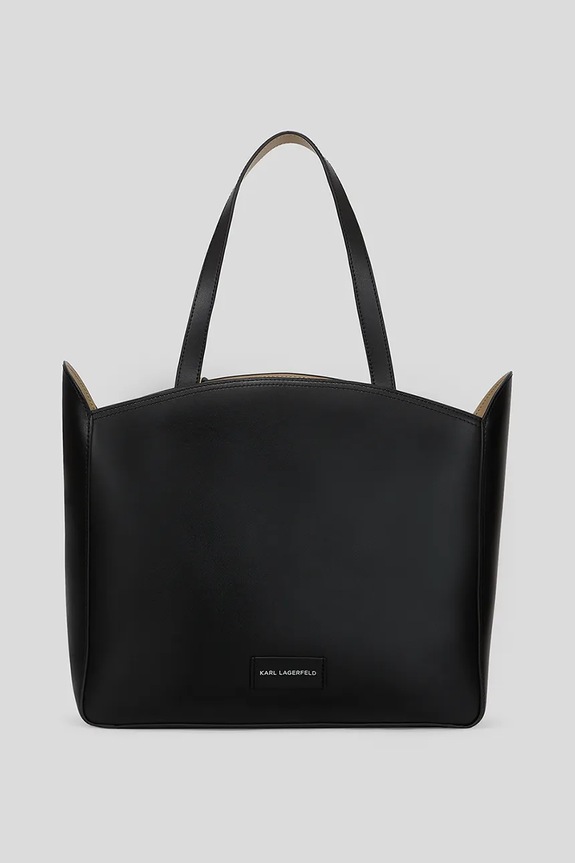 Kožená kabelka Karl Lagerfeld K/CIRCLE A3W30043 čierna AW25