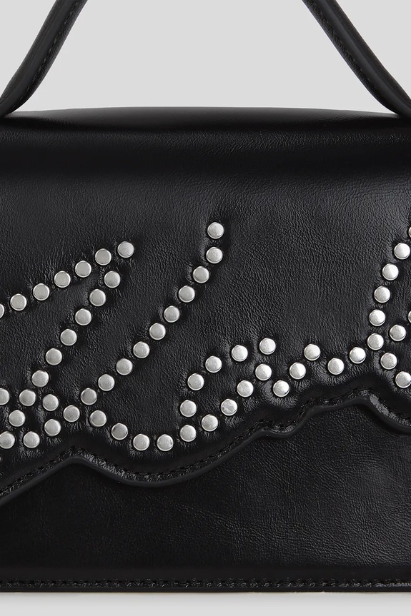 Doplnky Kožená kabelka Karl Lagerfeld K/SIGNATURE A3W30044 čierna