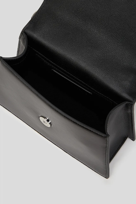 Kožená kabelka Karl Lagerfeld K/SIGNATURE A3W30044 čierna