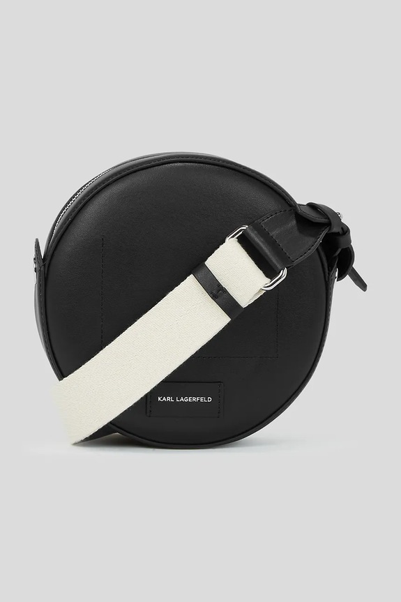 Karl Lagerfeld torebka skórzana K/CIRCLE A3W30059 czarny AW25