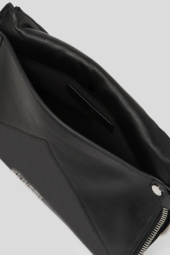 Kožená kabelka Karl Lagerfeld K/HARDWARE A3W30083 čierna