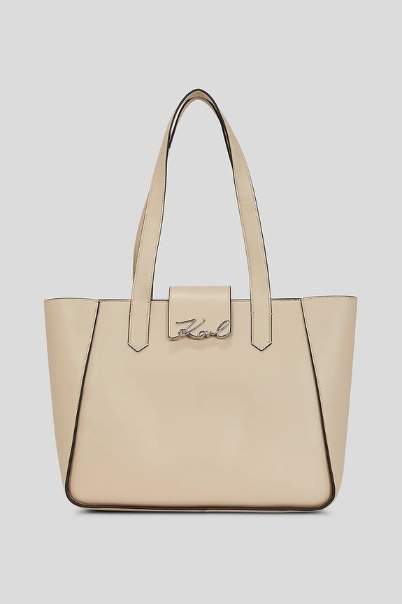 Karl Lagerfeld bőr táska nappa bőr bézs A3W30133