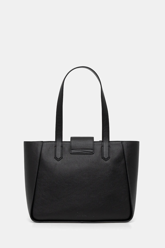 Accesorii Karl Lagerfeld geantă de piele K/SIGNATURE A3W30133 negru