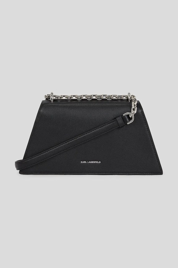 Karl Lagerfeld torebka skórzana K/SIGNATURE czarny A3W30138