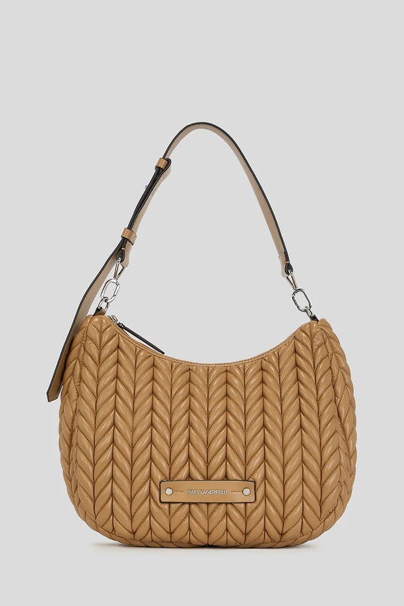 Kabelka Karl Lagerfeld K/WEAVE jednofarebný hnedá A3W30147