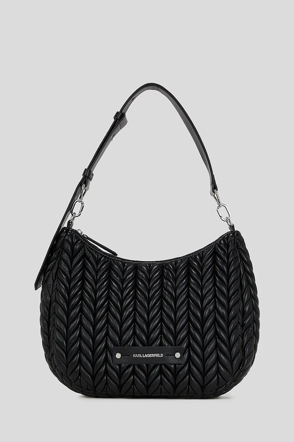 Kabelka Karl Lagerfeld K/WEAVE jednofarebný čierna A3W30147