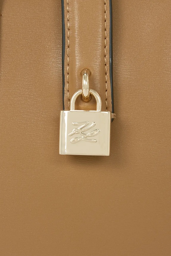 Doplnky Kožená kabelka Karl Lagerfeld K/AUTOGRAPH A3W30151 hnedá
