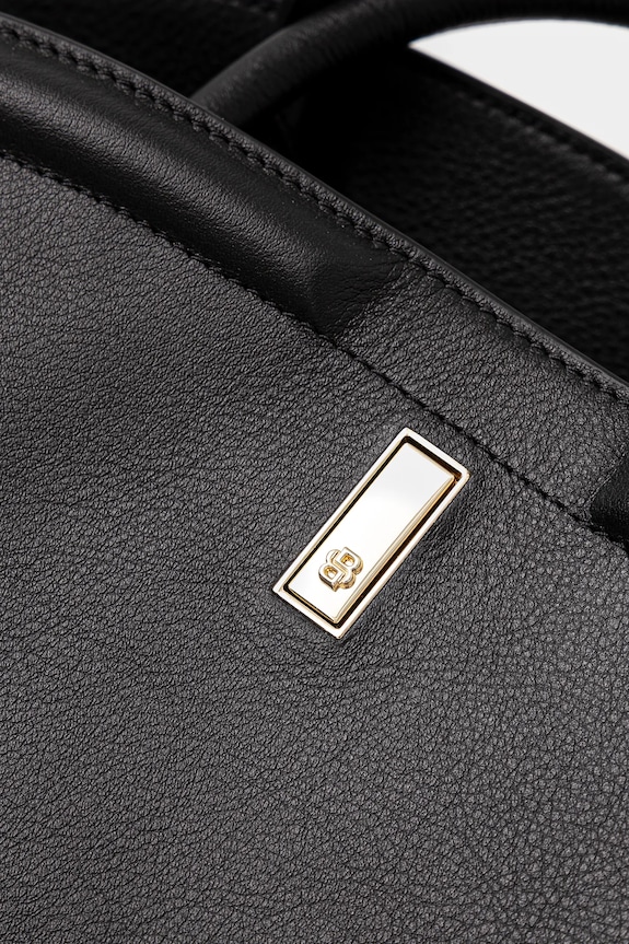 BOSS geantă de piele Ariell BusinTote N M negru 50547740