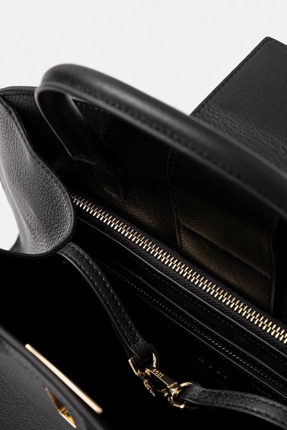 BOSS geantă de piele Ariell BusinTote N M 50547740 negru