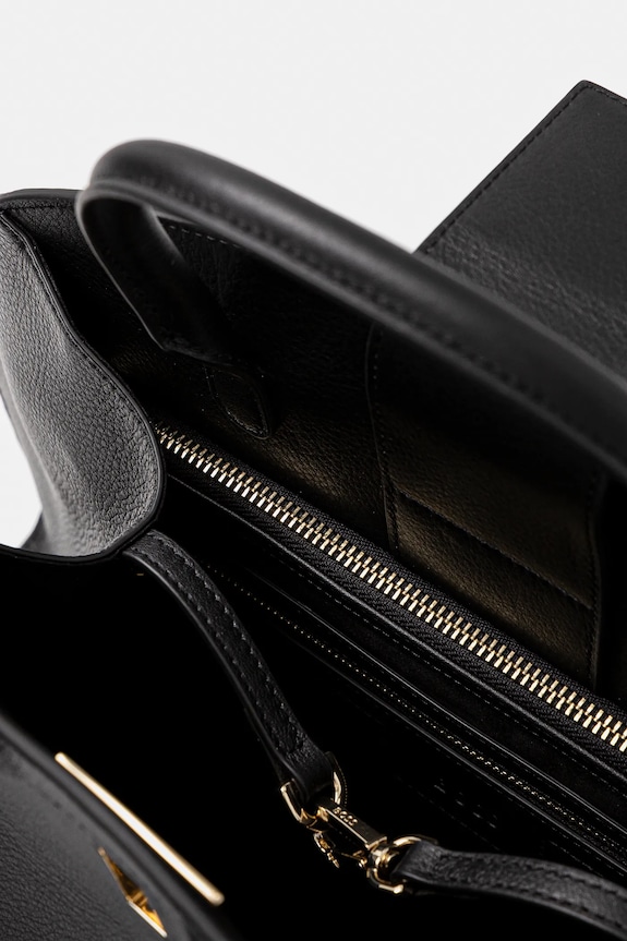 BOSS geantă de piele Ariell BusinTote N M 50547740 negru