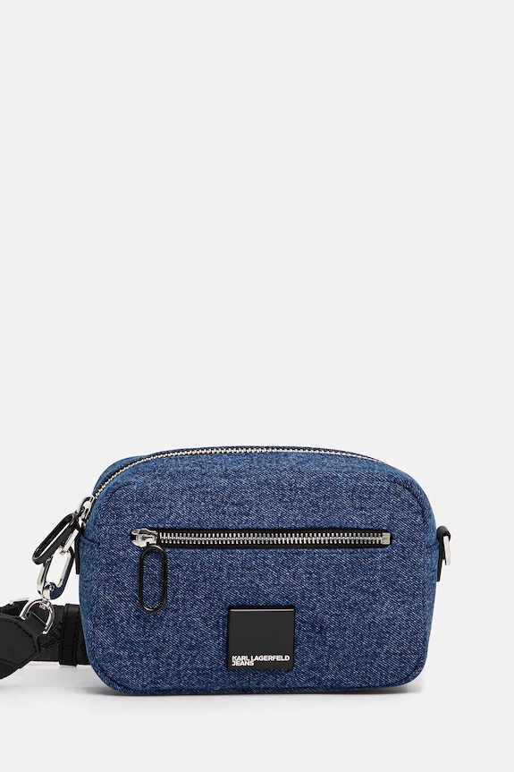 Kabelka Karl Lagerfeld Jeans nášivka modrá A3W30208