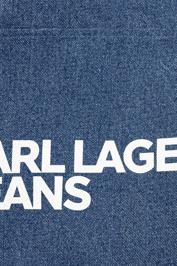 Bavlnená taška Karl Lagerfeld Jeans modrá A3W50069