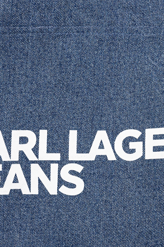 Bavlnená taška Karl Lagerfeld Jeans modrá A3W50069