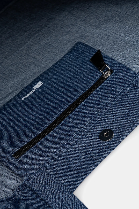 Bavlnená taška Karl Lagerfeld Jeans A3W50069 modrá