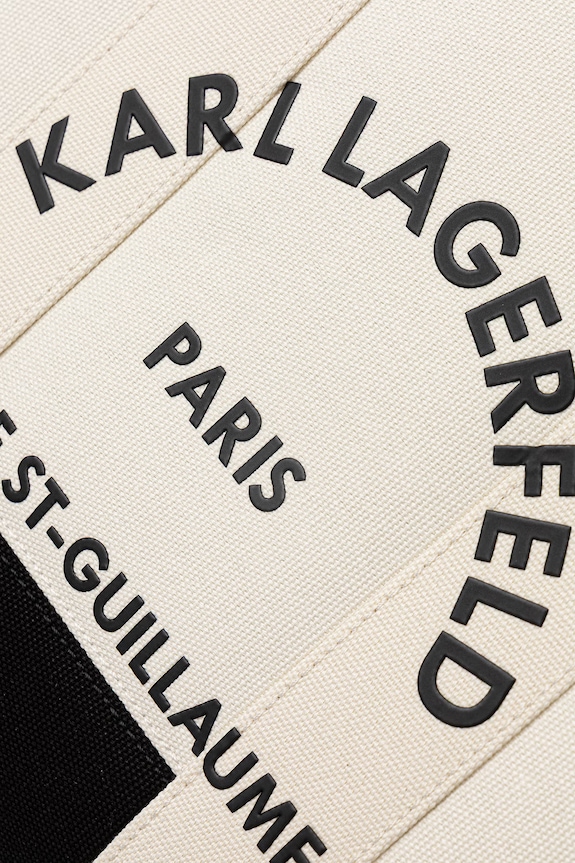 Karl Lagerfeld чанта tote дамска от памук K/RSG бежов A3W50025