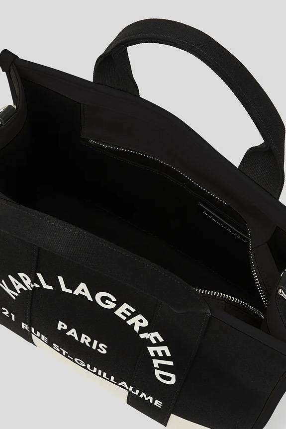 Karl Lagerfeld borsa a mano in cotone A3W50025 nero