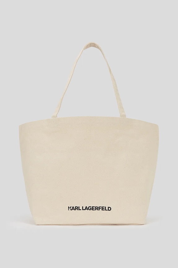 Karl Lagerfeld pamut táska A3W50108 bézs AW25