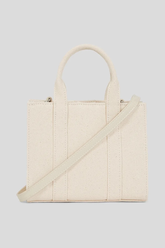 Karl Lagerfeld crossbody torba ženska pamučna K/RSG bež A3W50118