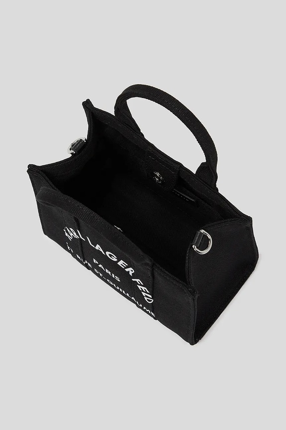 Karl Lagerfeld crossbody torba ženska pamučna K/RSG A3W50118 crna