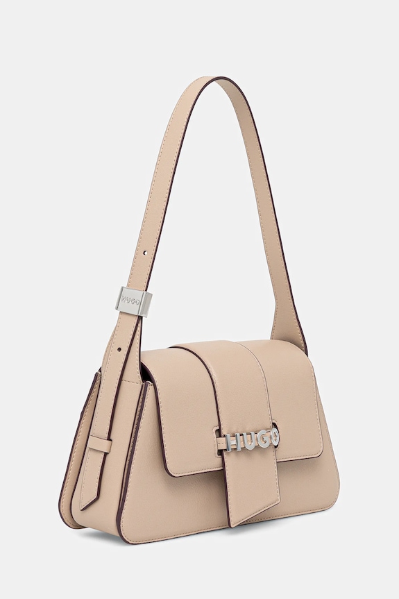 HUGO torebka Mel 2.0 Sh. Bag Flap 50541806 beżowy AW25