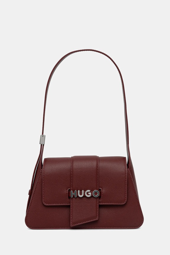 Kabelka HUGO Mel 2.0 Sh. Bag Flap jednofarebný burgundské 50541806