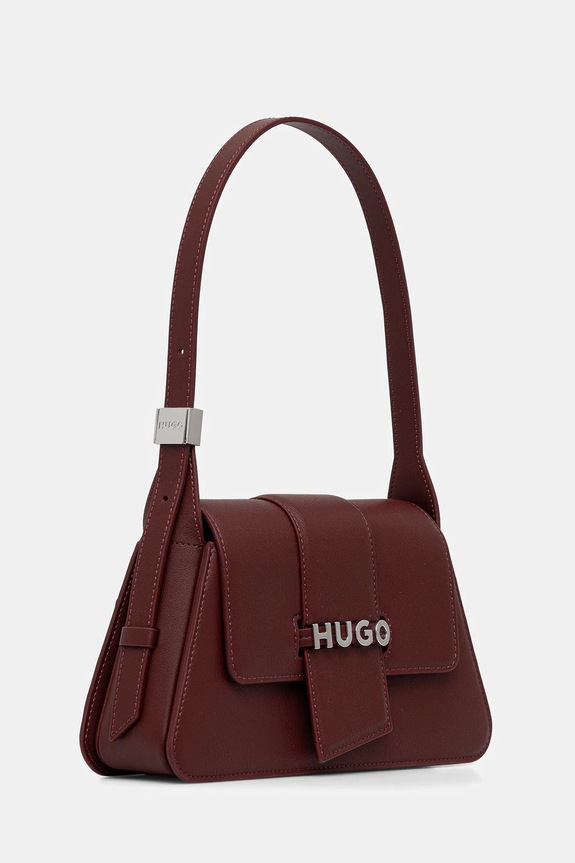 Kabelka HUGO Mel 2.0 Sh. Bag Flap 50541806 burgundské AW25