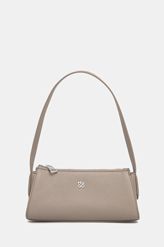 Kabelka HUGO Chris 2.0 Hobo imitácia kože béžová 50546985