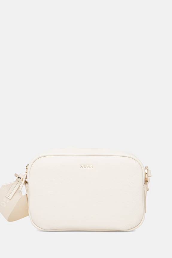 HUGO kézitáska Bel 2.0 Crossbody szintetikus bőr bézs 50547050