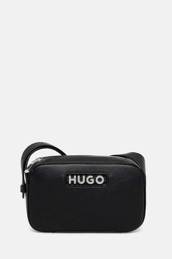 Kabelka HUGO Mel 2.0 Crossb. Zip jednofarebný čierna 50547054