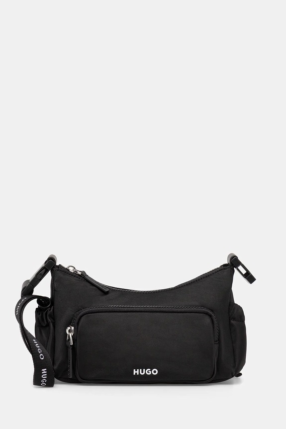 Torbica HUGO Bel Shoulder Bag BP Tekstil črna 50547092