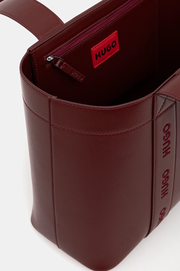 Kabelka HUGO Becky UP_Tote SM 50547491 burgundské