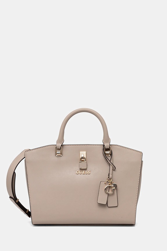 Guess torebka QUEENSLAND nie mieści A4 beżowy HWVG96.55060