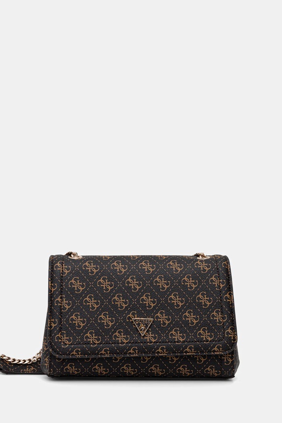 Guess poșetă NOELLE imprimeu maro HWQG96.72210