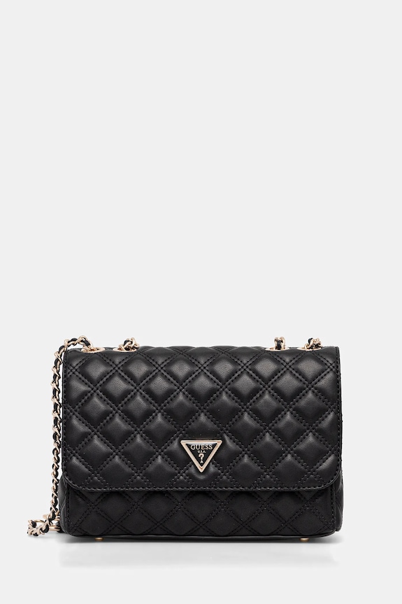Guess crossbody torba za žene GIULLY bez uzorka crna HWQG96.73200