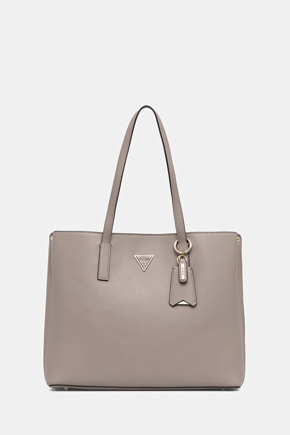 Τσάντα Guess MERIDIAN απομίμηση λείου δέρματος μπεζ HWBG69.74230