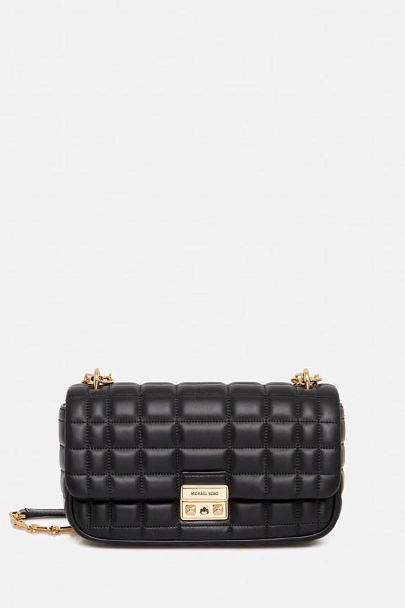MICHAEL Michael Kors bőr táska TRIBECA nappa bőr fekete 30R4G2RL7L