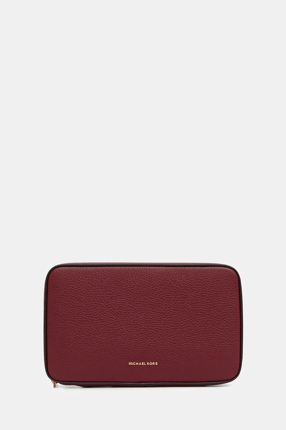 MICHAEL Michael Kors kosmetyczka skórzana Gift Box bordowy 32T5GTMV3L