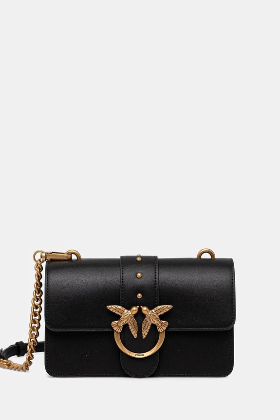 Pinko poșetă de piele uni negru 105856.A0F1