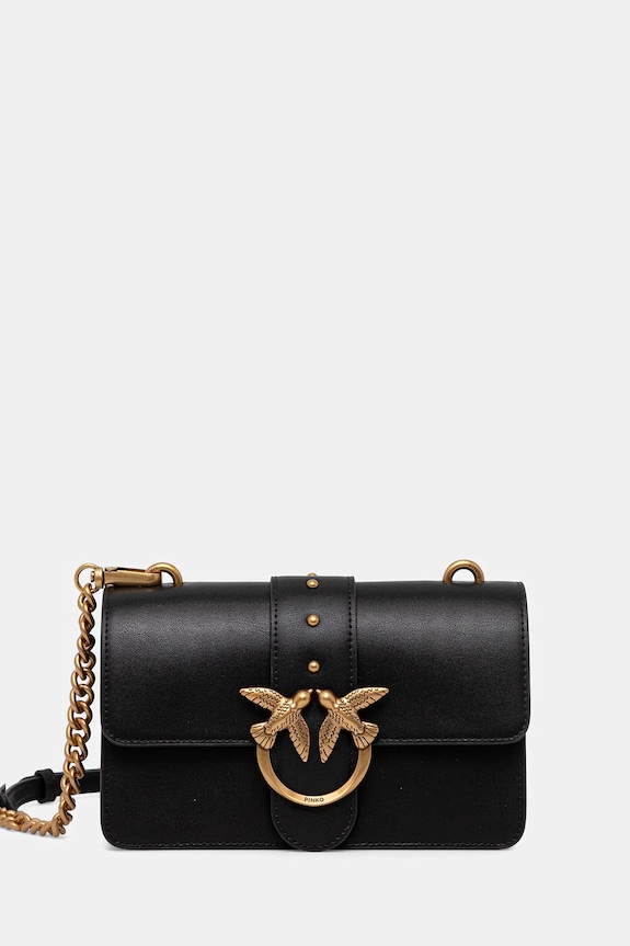 Pinko poșetă de piele uni negru 105856.A0F1
