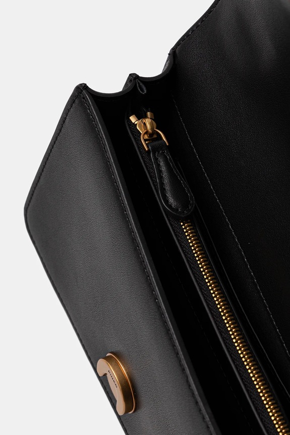 Pinko poșetă de piele 105856.A0F1 negru